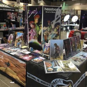 Booth set up at last month's Wizard World Reno