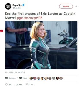 Brie Larson as Captain marvel