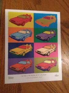 Back to the Future Delorean Small Poster