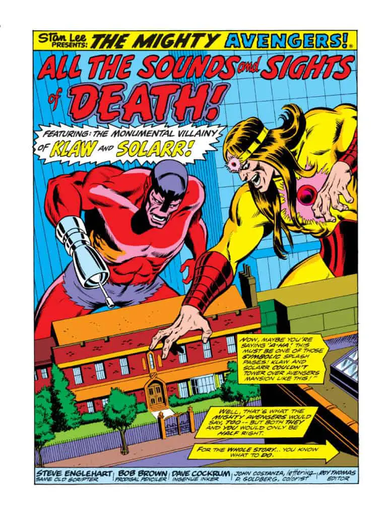 The Mighty Avengers all the sounds and sights of death