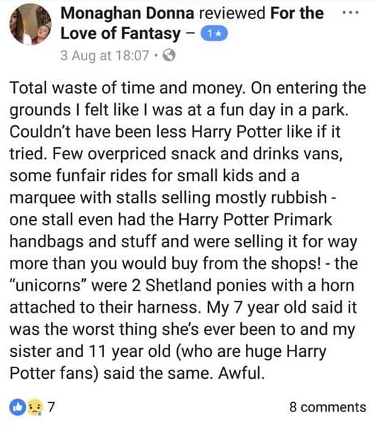 For the Love of Fantasy Complaints