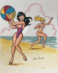 Betty & Veronica sketch by Dan Parent - Fan Expo Boston 2018