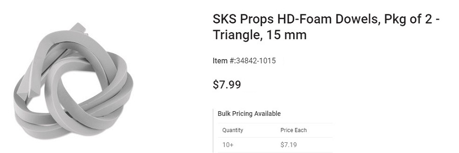 Blick SKS HD Foam dowels triangle