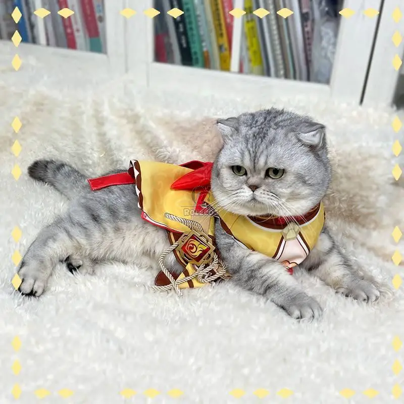 Genshin Impact Xiangling Cat Cosplay Costume