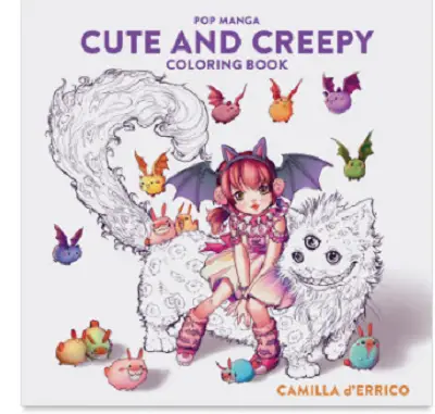 Cute and Creepy Colouring Book