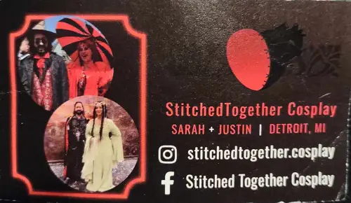 Stitched together