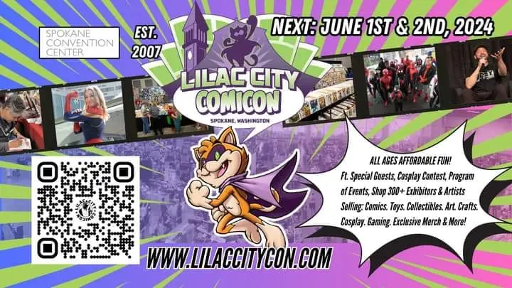 LIlac City Comic Con 2024 banner